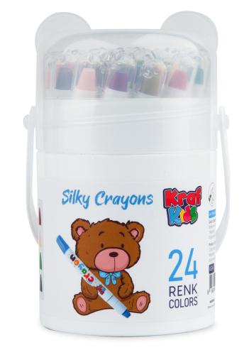 KRAF KIDS PASTEL BOYA SILKY CRAYON 24 LÜ