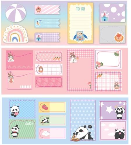 Kraf Yapışkanlı Not Kağıdı Seti Desenli -2215