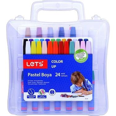 LETS 24 Renk Pastel Boya Plastik Çantalı