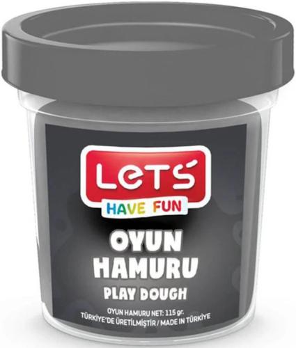 LETS Tek Renk Oyun Hamuru Gri 115 gr. (Şeffaf Bardak)