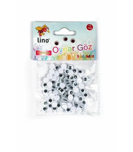 LİNO OYNAR GÖZ 7 MM. 100'LÜ