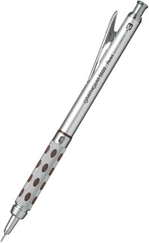 Pentel 0.3 mm - GRAPHGEAR 1000 Metal Gövde, Gizli uç, Teknik Çizim ve 