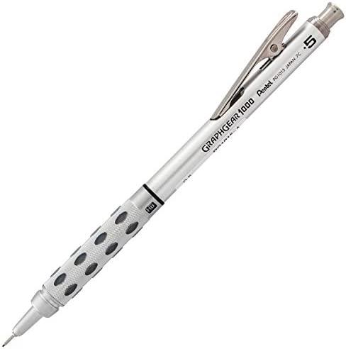 Pentel 0.5 mm - GRAPHGEAR 1000 Metal Gövde, Gizli uç, Teknik Çizim ve Yazı İçin Versatil