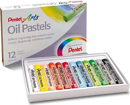 Pentel Yağlı Pastel Boya 12 Renk