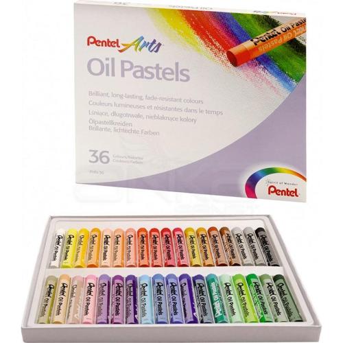 Pentel Yağlı Pastel Boya 36 Renk