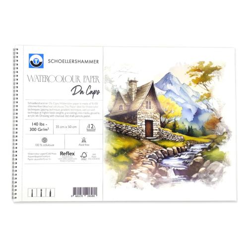 Schoellershammer Da Capo Watercolour Pad 300gr 35x50cm 12yp