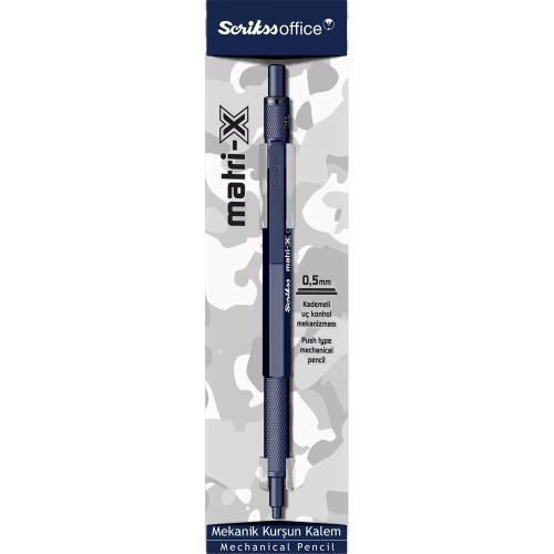 SCRIKSS OFFICE VERSATİL KALEM MATRI-X 0.5 ŞEFFAF AMBALAJ LACİVERT