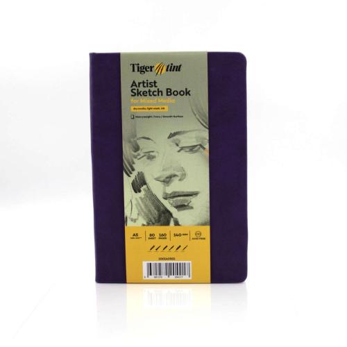 Tigertint Eskiz Defteri Sert Kapak 140gr. A5 80yp. Mor N:100140504