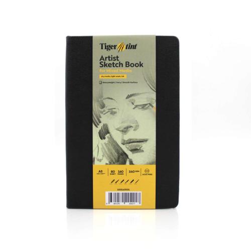 Tigertint Eskiz Defteri Sert Kapak 140gr. A5 80yp. Siyah N:100140500
