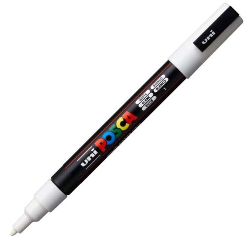 UNİ POSTER MARKÖRÜ POSCA PC-3M 0.9-1.3 BEYAZ
