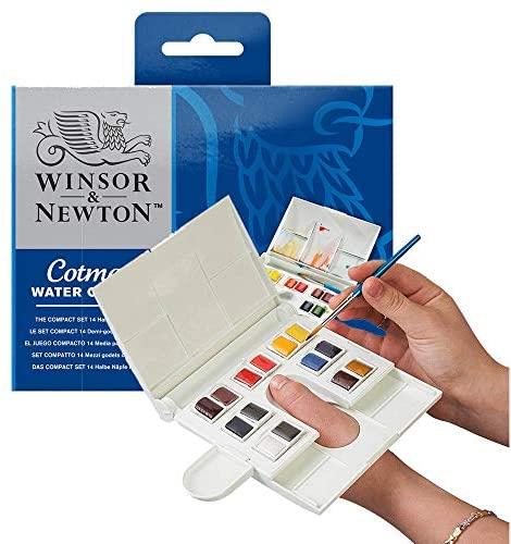 Winsor Newton Cotman Sulu Boya Kompakt Set 14xYarım Tablet