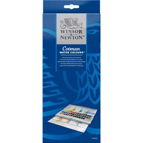 Winsor Newton Cotman Sulu Boya Studio Set 45xYarım Tablet